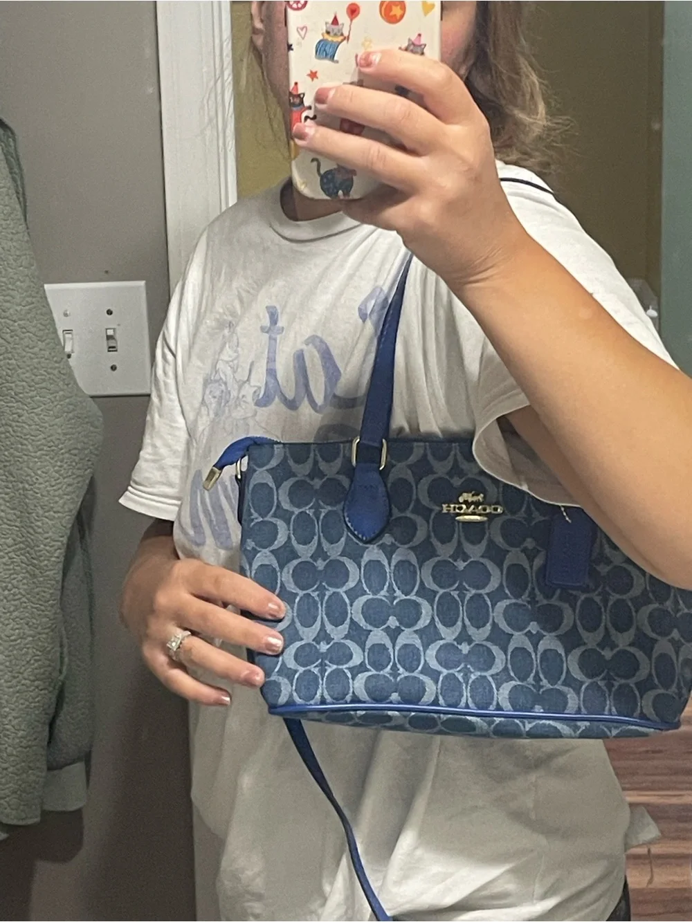 Coach denim crossbody/shoulder bag
